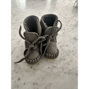 RH Baby & Child Donsje Amsterdam Pina Booties Grey Nubuck 12-18 Months Unisex